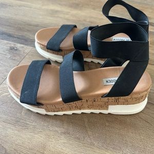 Black Steve Madden platform sandals